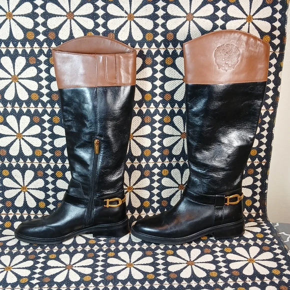 Vince Camuto Women's Amanyir Knee High Boot in Black Leather size 6.5 - Picture 4 of 14